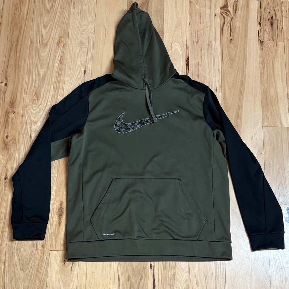 Nike Green and Black Pullover Hoodie